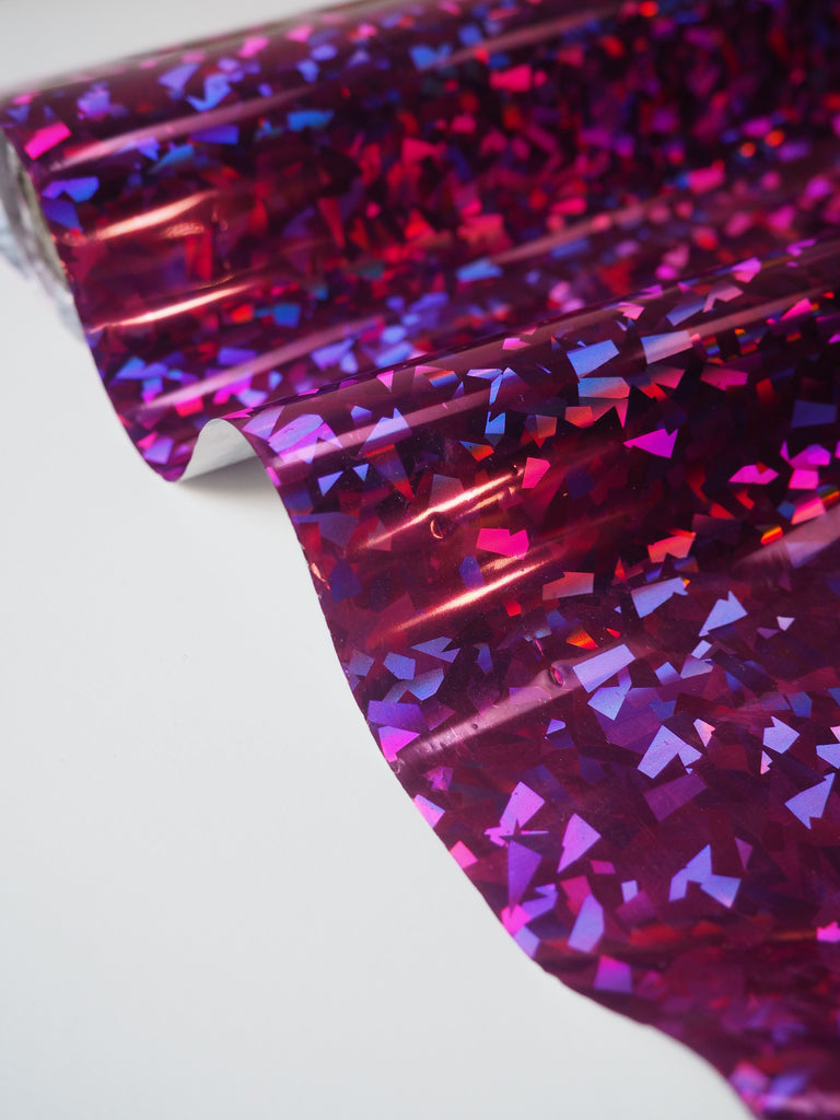 Pink Holographic Confetti Heat Transfer Foil