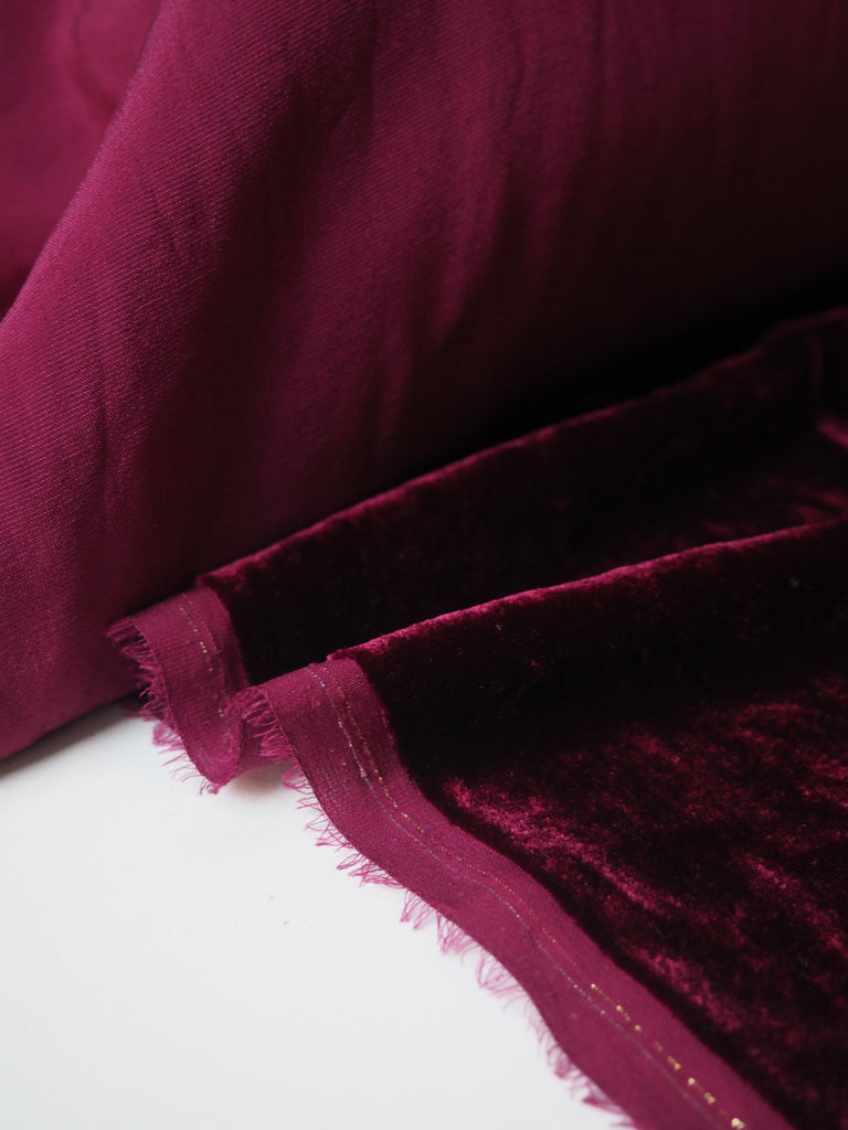 Berry Silk/Viscose Velvet