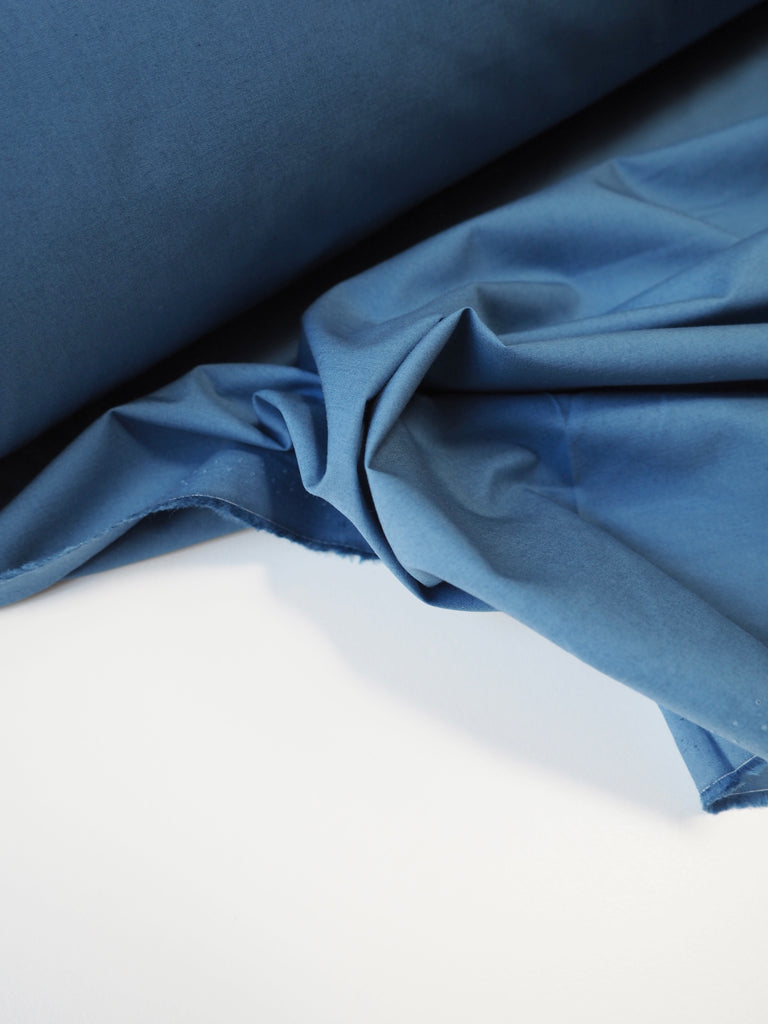 Sea Blue Light Cotton Poplin