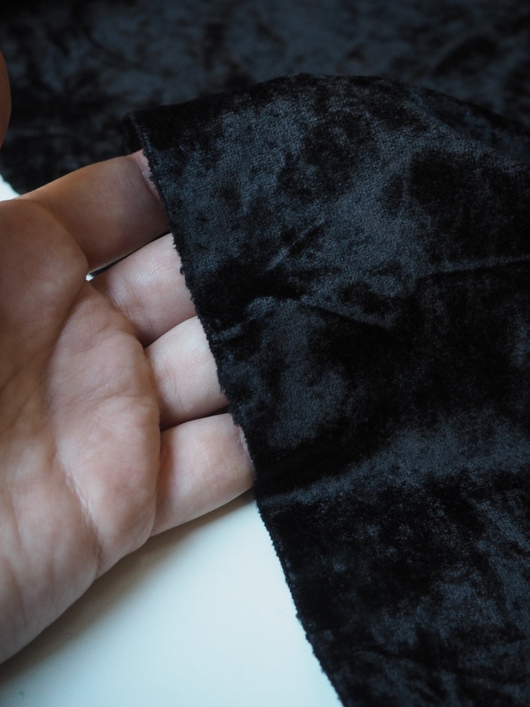 Black Crushed Velour