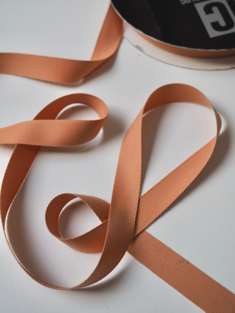 Shindo Apricot Herringbone Cotton Tape 15mm