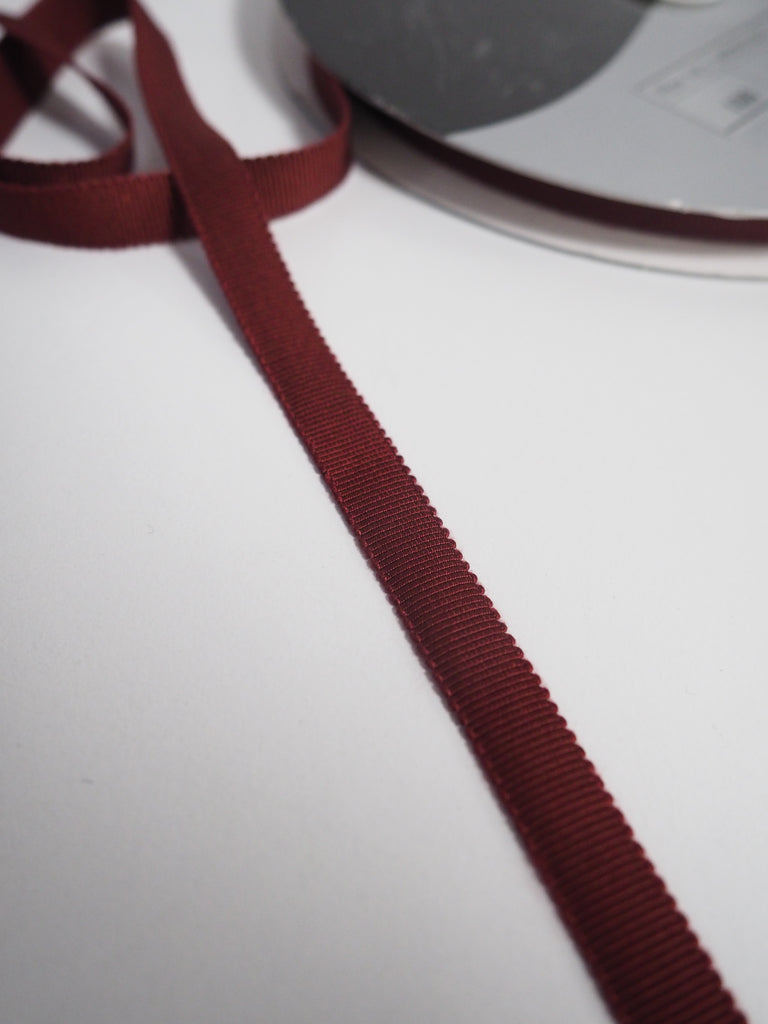 Shindo Bordeaux Grosgrain Ribbon 9mm