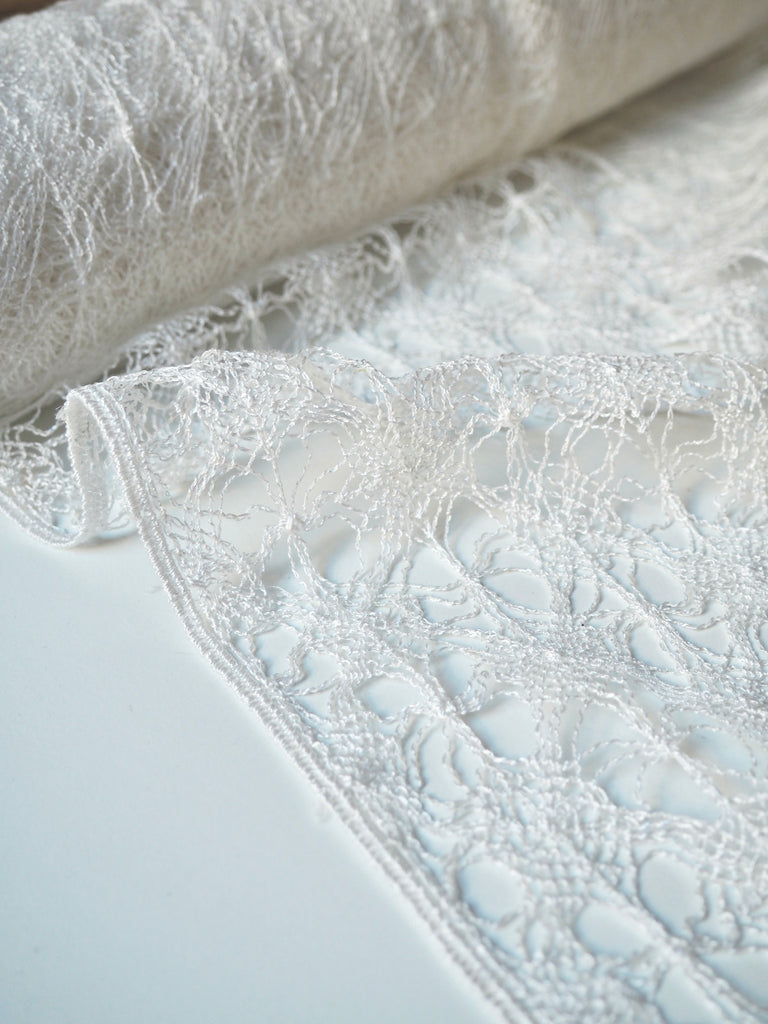 Clementia White Square Web Lace
