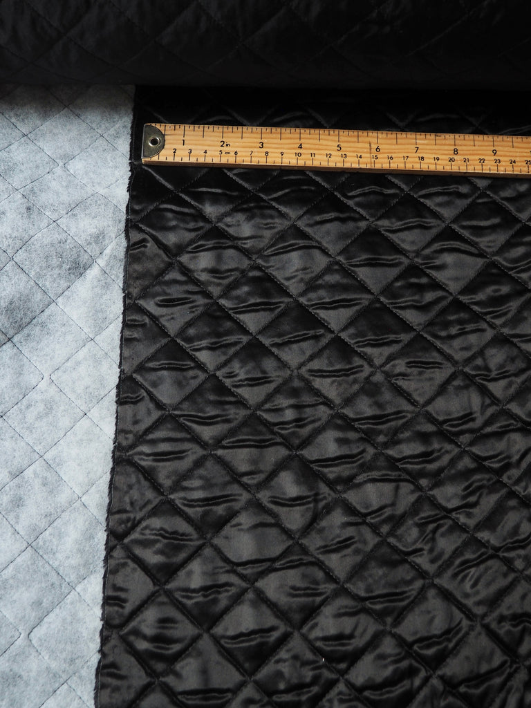 Black Double Faced Quilted Coating
