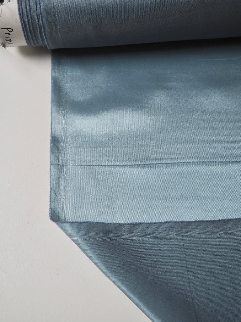 Dusky Blue Stretch Acetate Satin Twill Lining