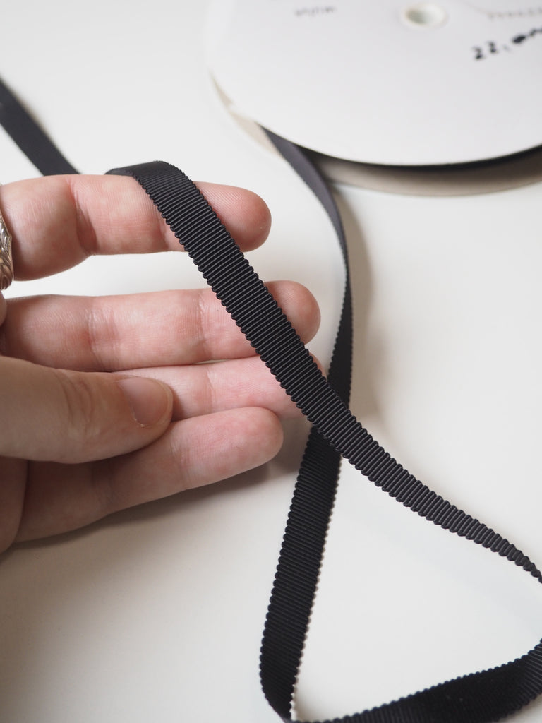 Black Grosgrain Ribbon 9mm