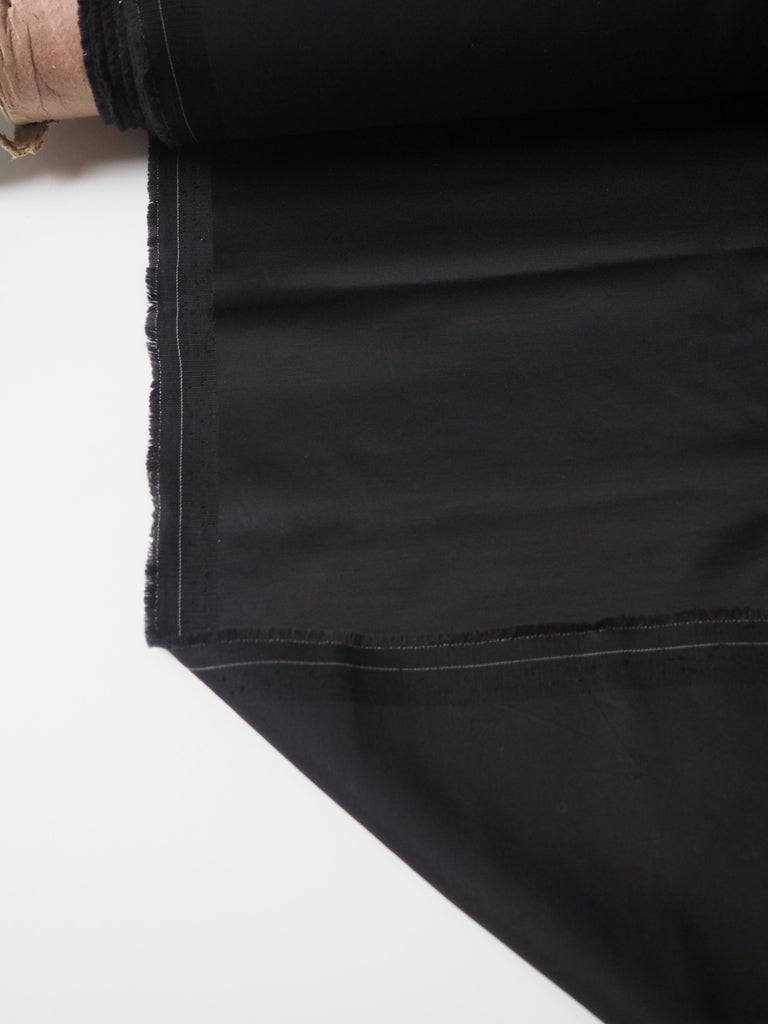 Black Cotton/Viscose Satin