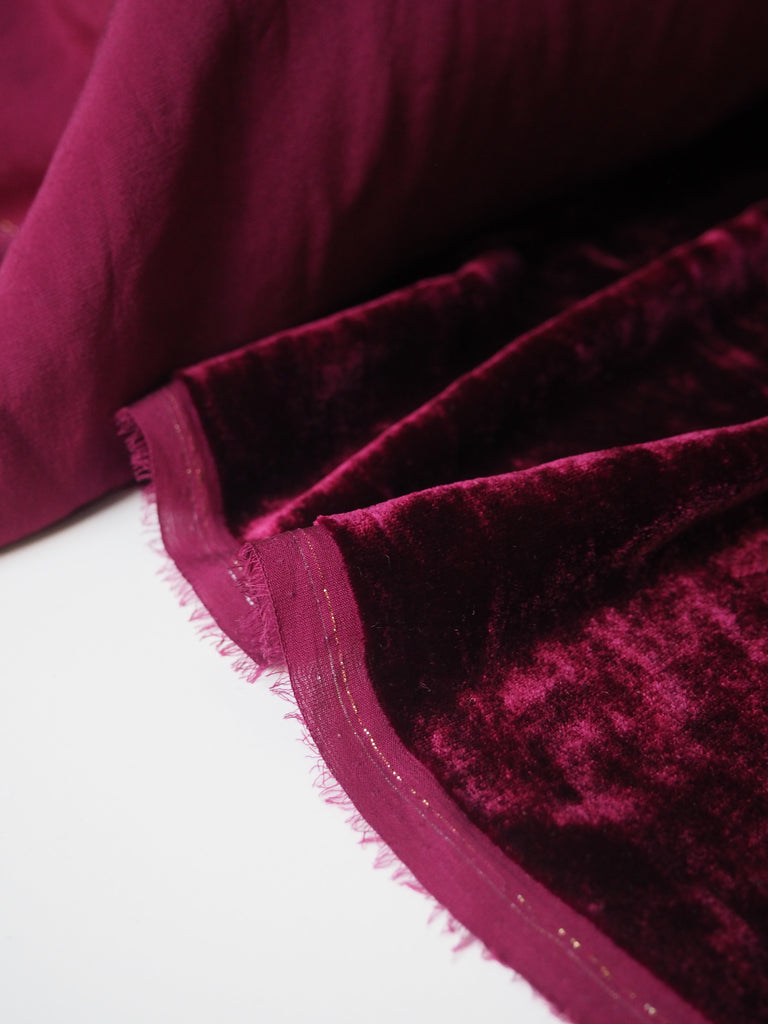 Berry Silk/Viscose Velvet