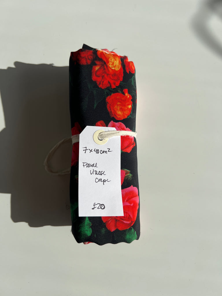 Floral Viscose Crepe Remnant