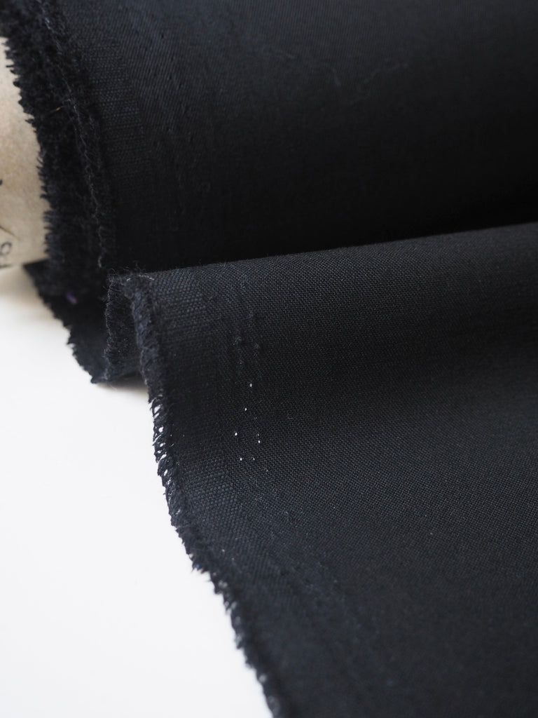 Black Wool Blend Twill