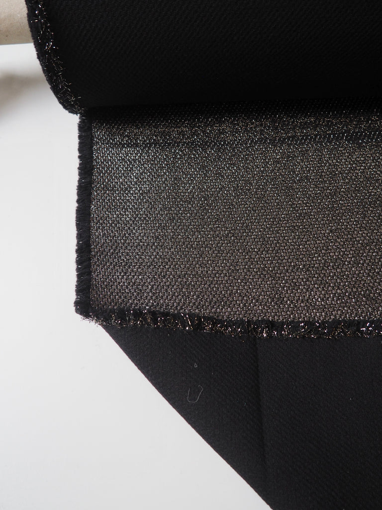 Gunmetal Lurex + Wool Jacquard