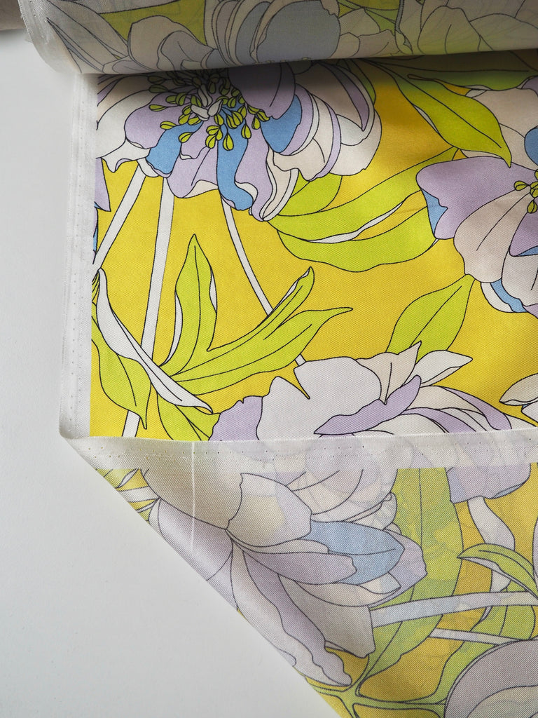 Yellow Peony Silk Twill