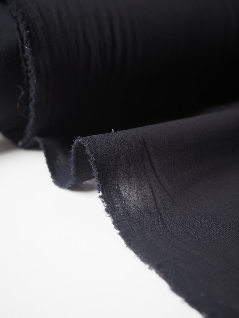 Black Stretch Silk/Acetate Chiffon Lining