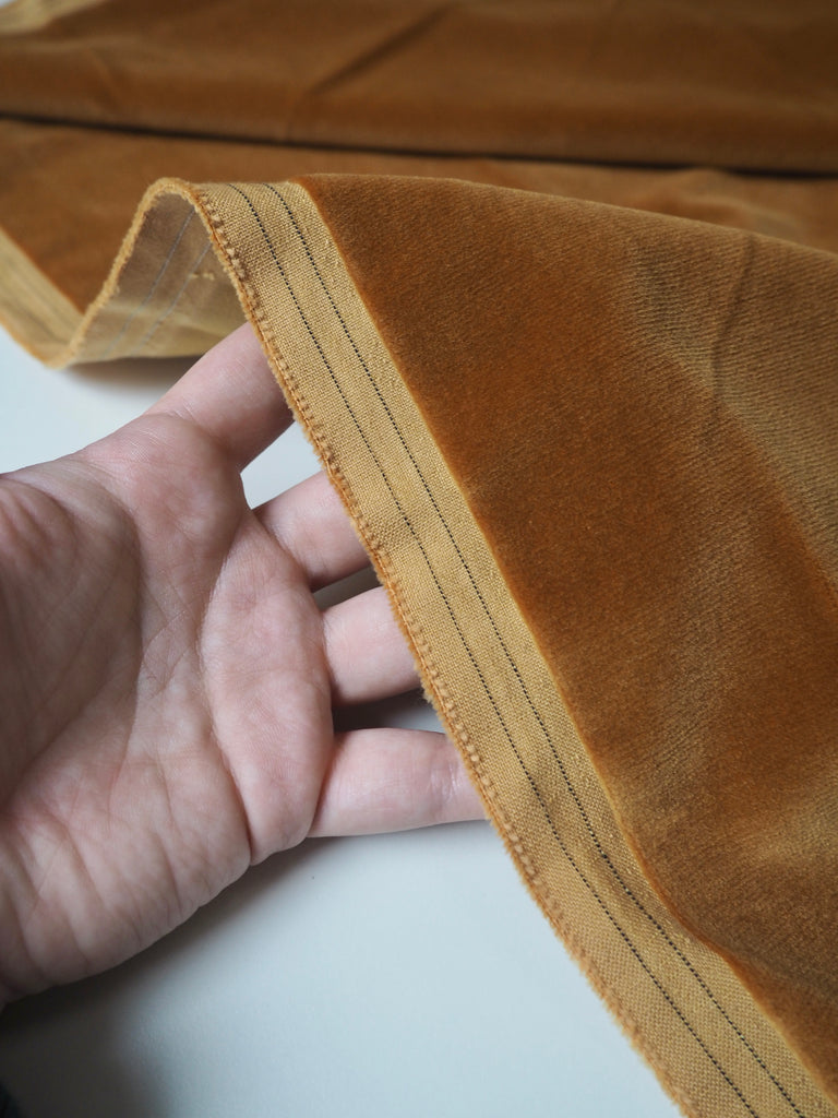 Mustard Cotton Velvet