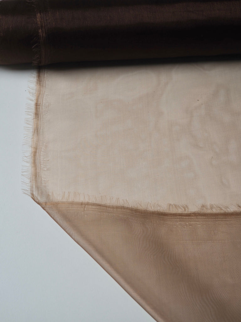 Brown Shiny Organza