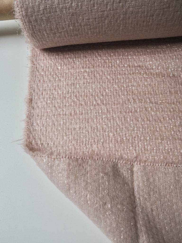 Blush Metallic Wool/Silk Double Organza Coating