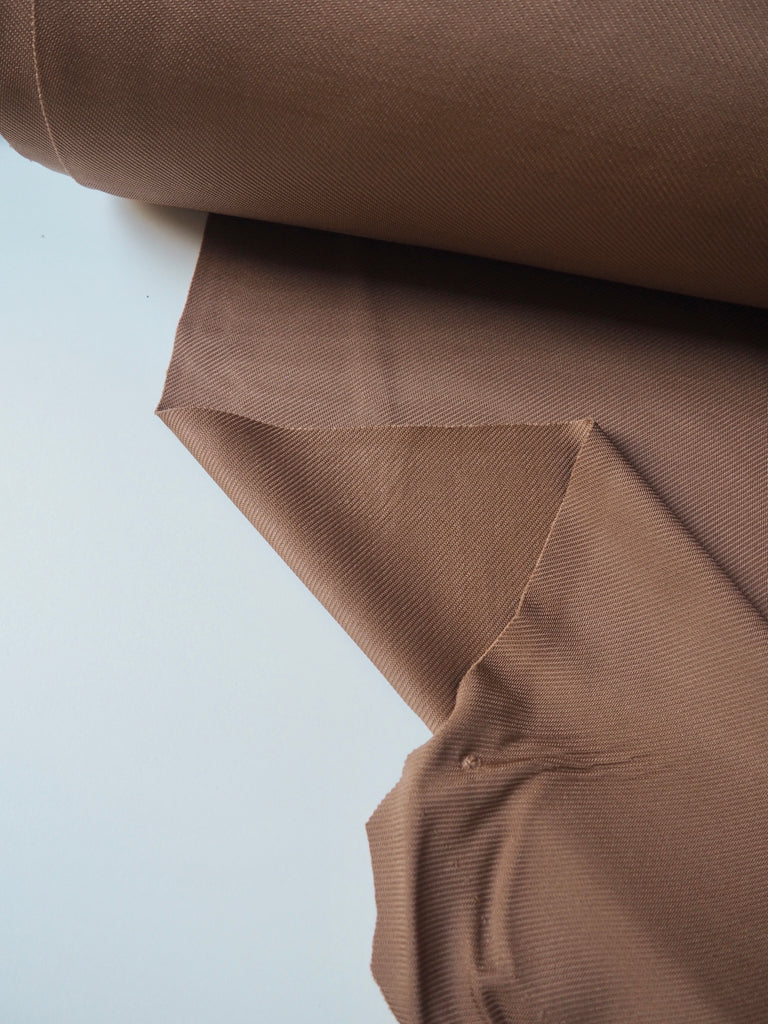 Camel Viscose Satin Twill Jersey