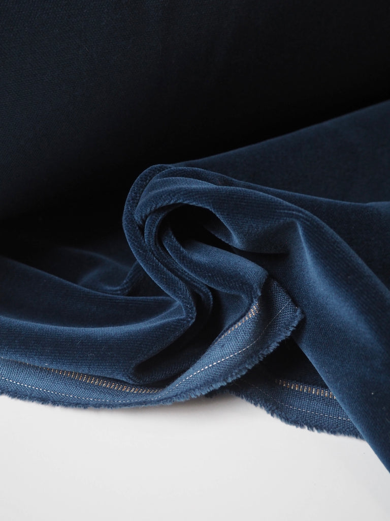 Blue Cotton Velvet