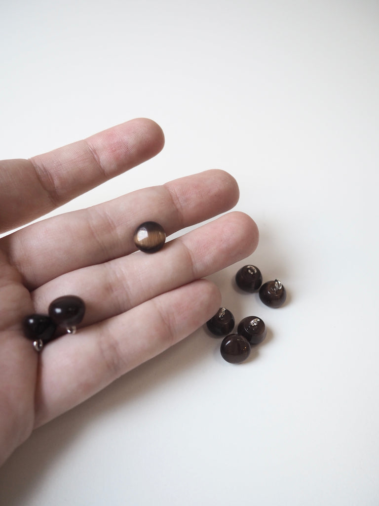 Tigers Eye Shank Buttons 10mm