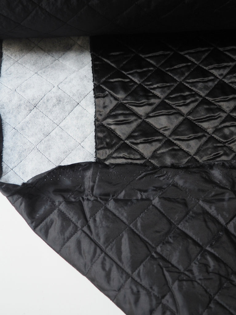 Black Double Faced Quilted Coating
