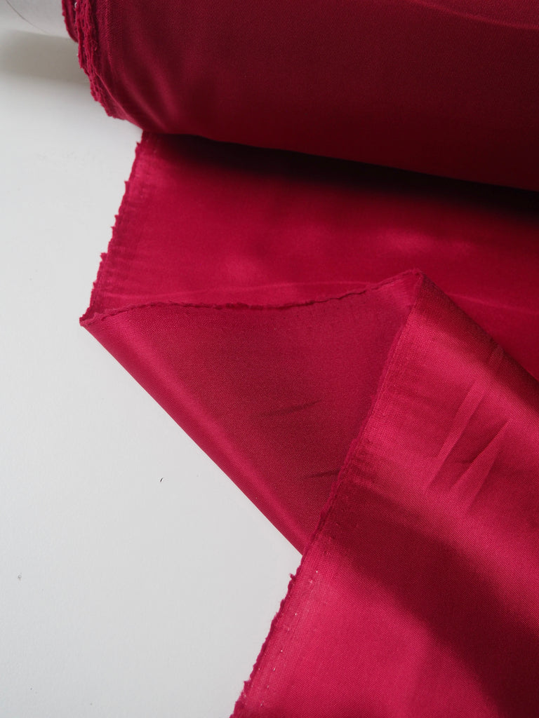 Ruby Red Stretch Acetate Satin Twill Lining