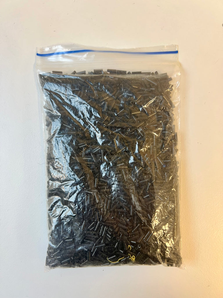 Black Tube Beads 166g
