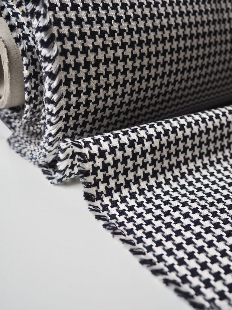 Midnight Check Viscose Jacquard