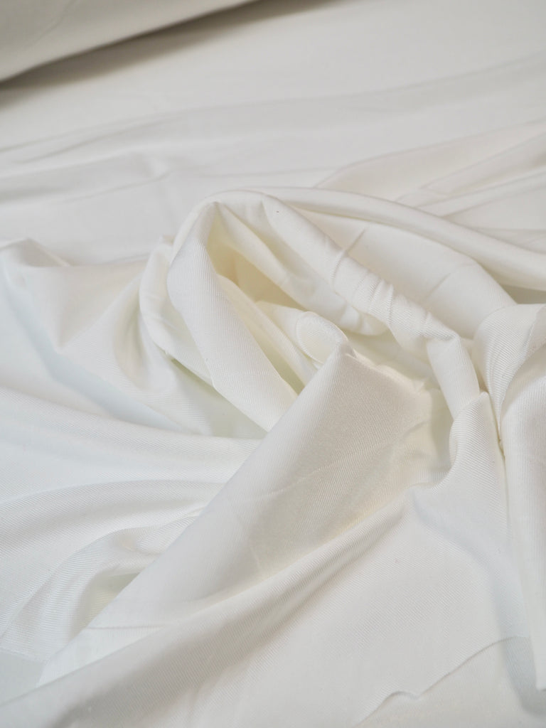 Off-White Satin Viscose Jersey