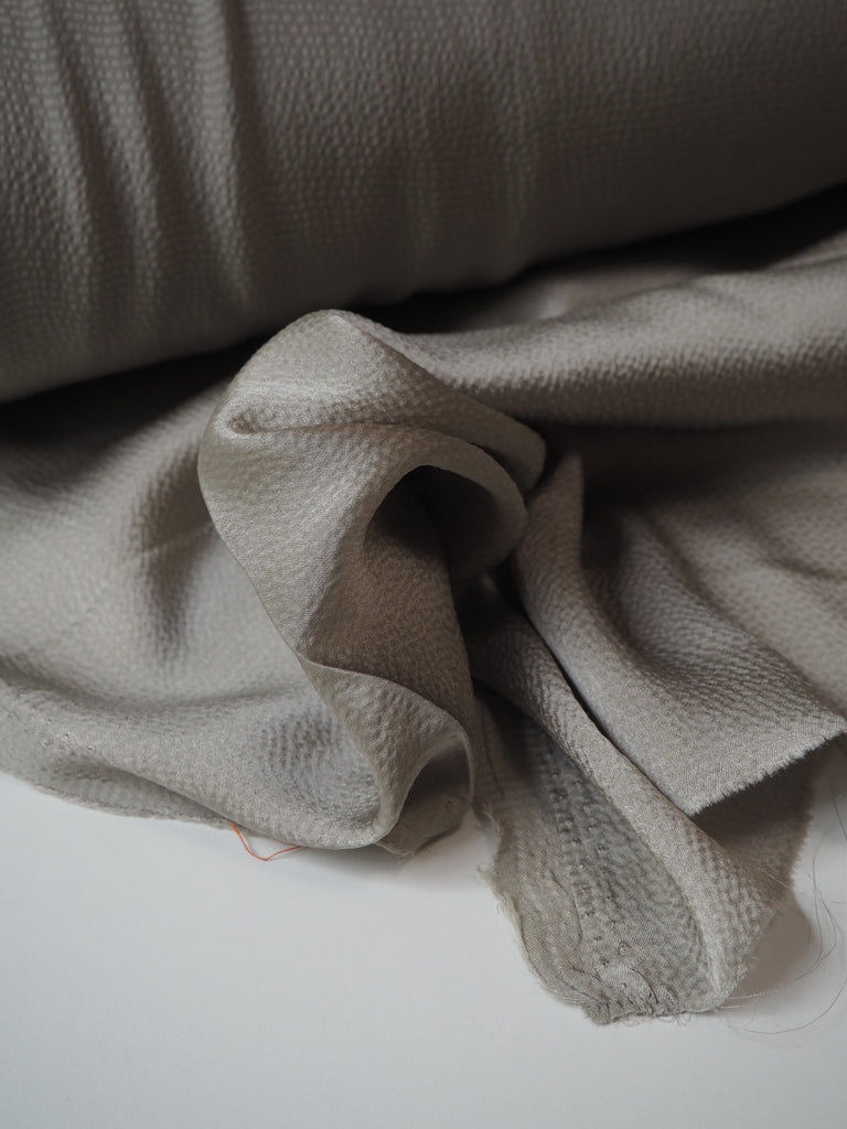 Smoke Hammered Silk Satin