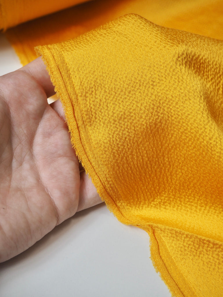 Marigold Hammered Silk Satin