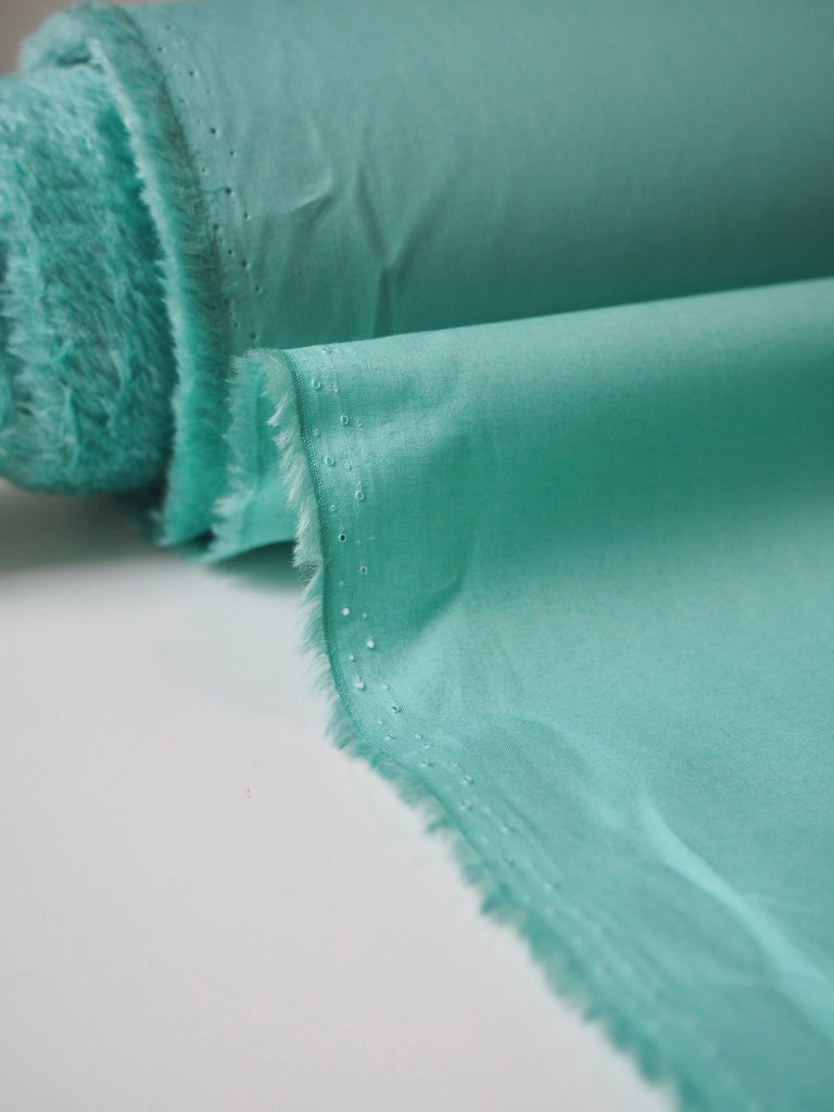 Aqua Mint Cotton Poplin
