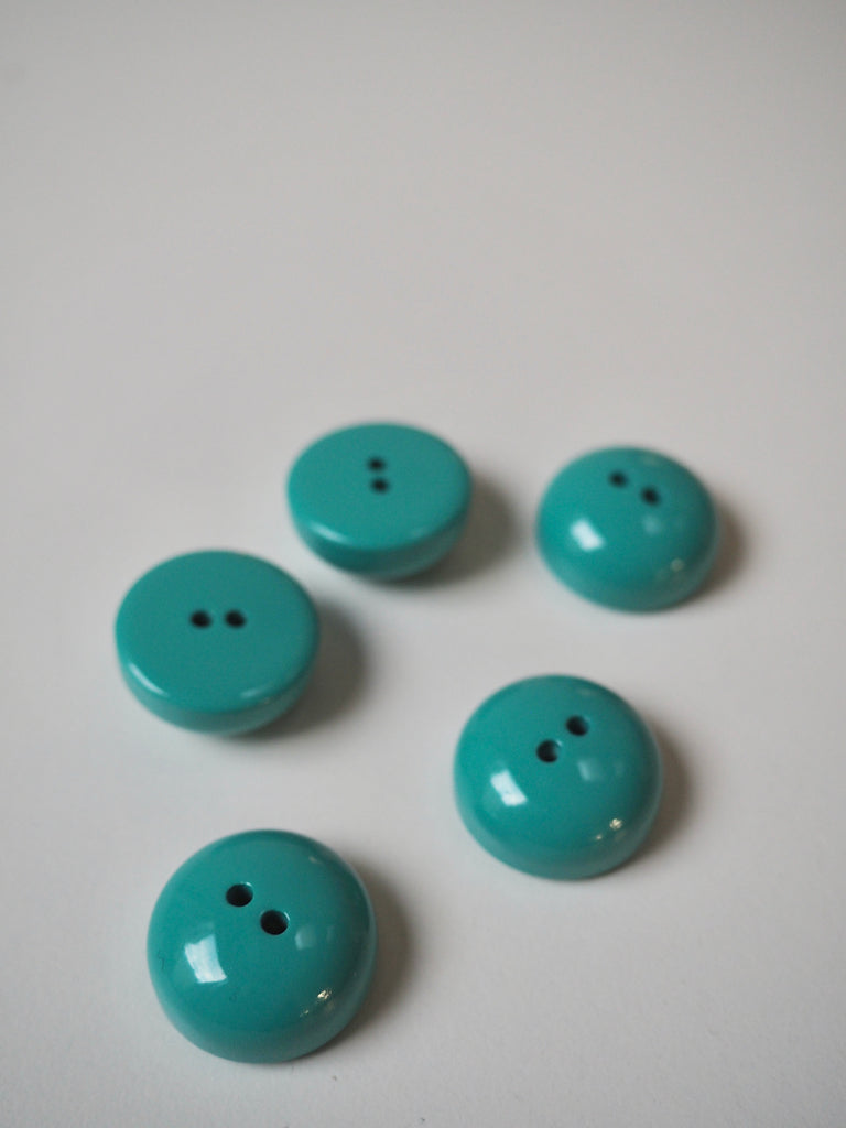 Bright Teal Dome Buttons 23mm/36L
