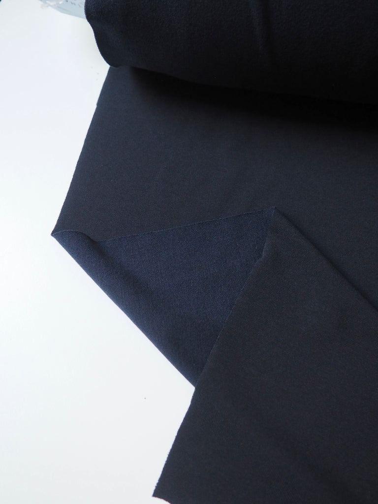 Navy Nylon/Viscose Double Jersey