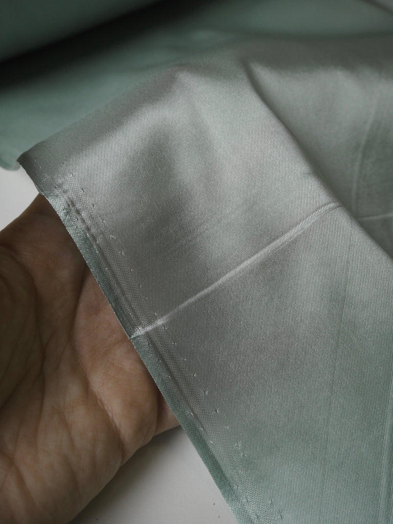Mint Stretch Acetate Satin Twill Lining