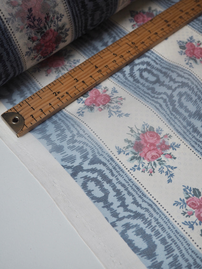 Floral + Moiré Stripe Silk Organza