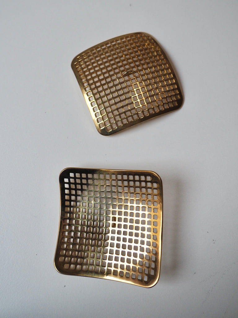 Gold Basketweave Shank Buttons 63mm