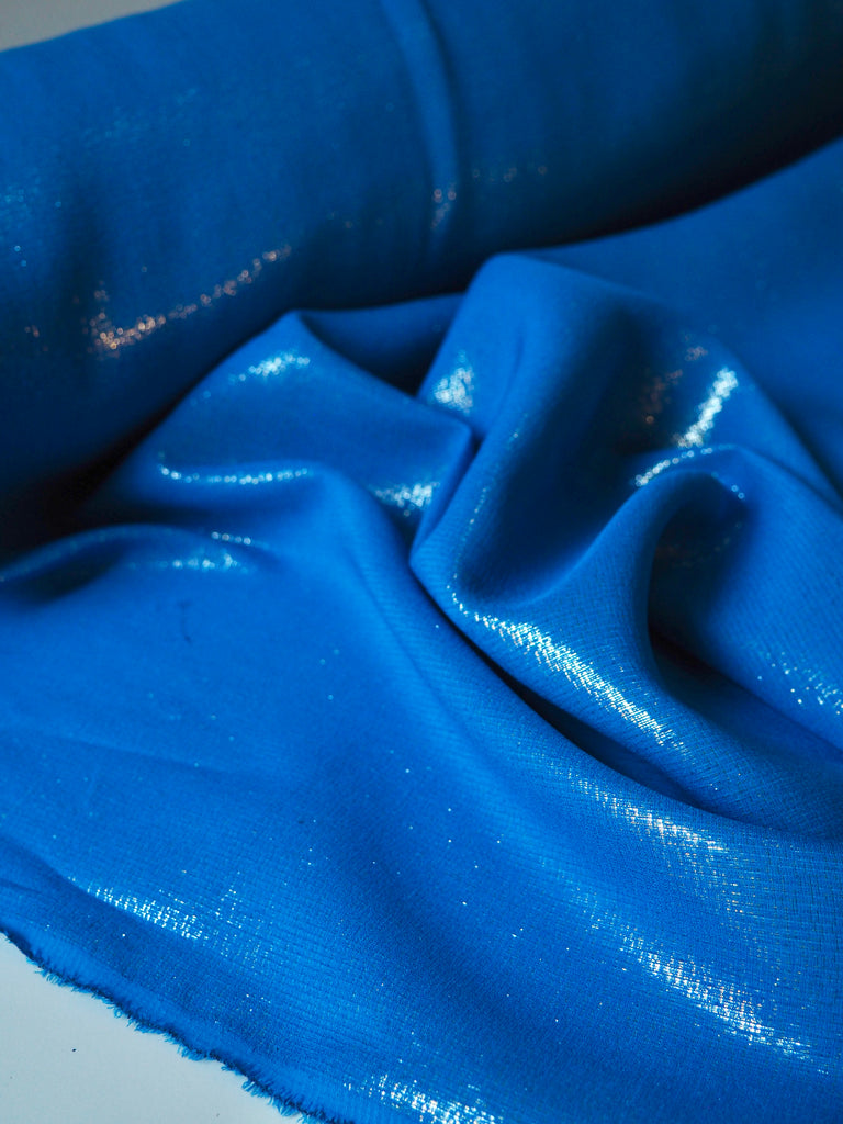 Cobalt Silk Lamé
