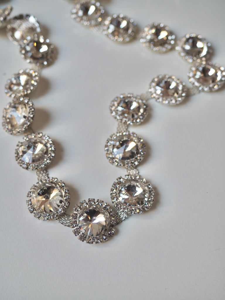 Silver Crystal Circle Trim 18mm