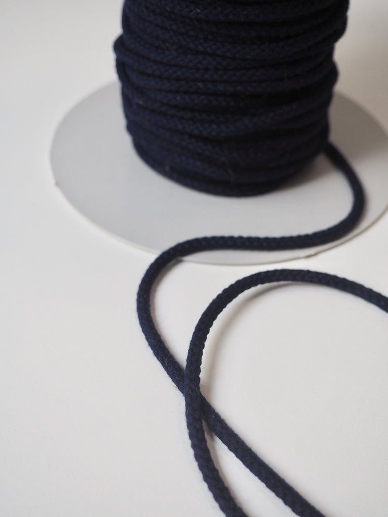 Indigo Cotton Blend Braided Cord 4mm