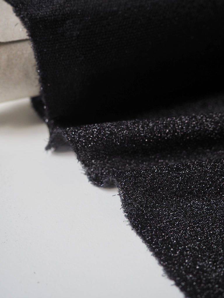 Black Metallic Sheer Jersey
