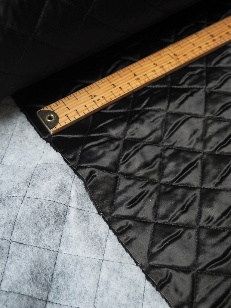 Black Double Faced Quilted Coating