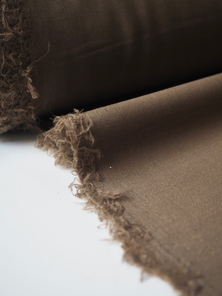 Mocha Stretch Wool Blend Suiting