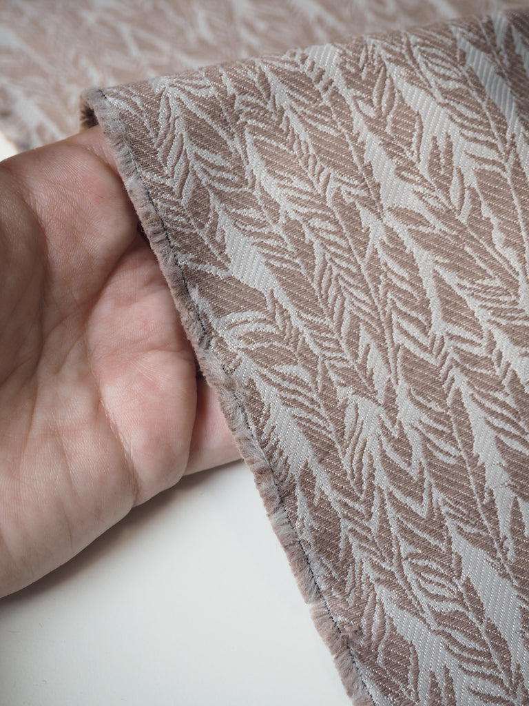 Taupe Feather Jacquard