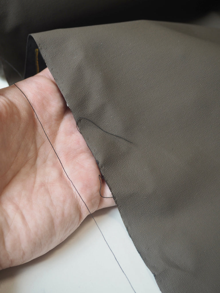 Black Wool Blend Ash Coated Suiting