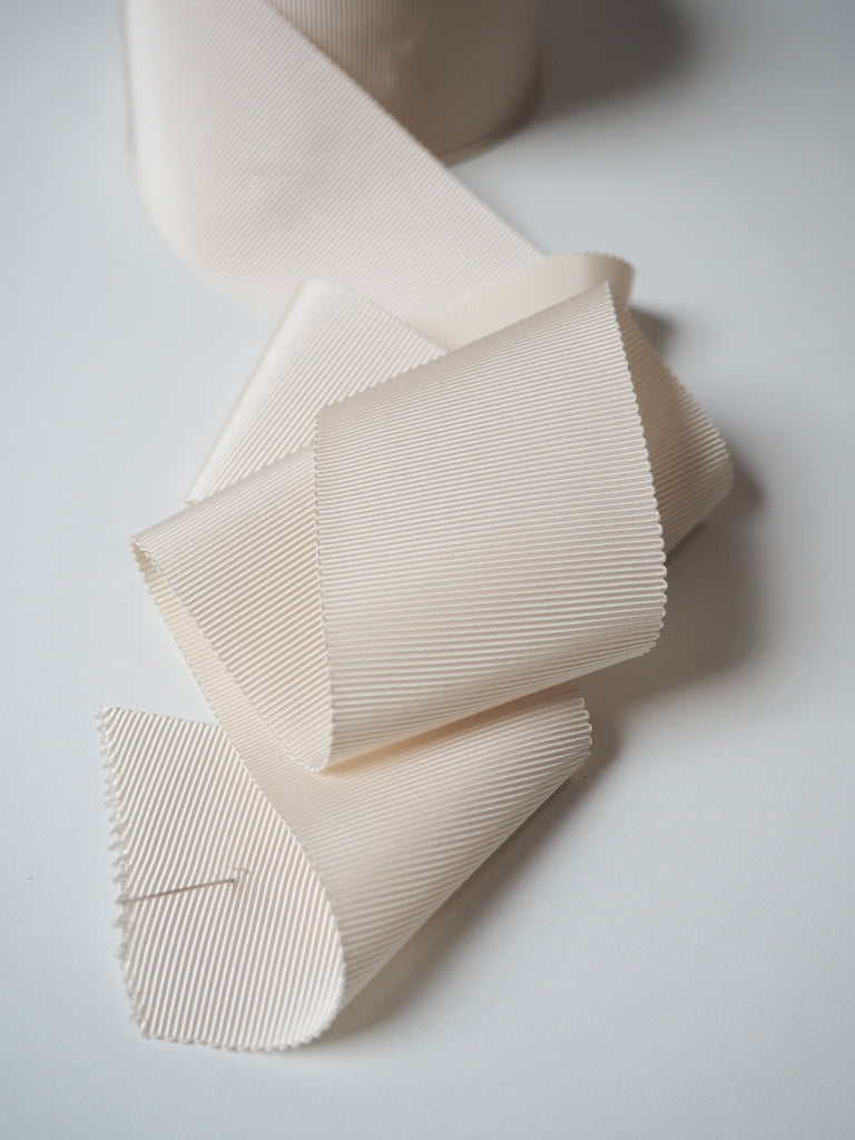 Mokuba Cream Grosgrain Ribbon 50mm