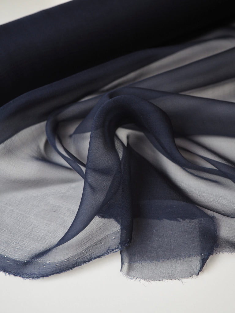Midnight Silk Chiffon