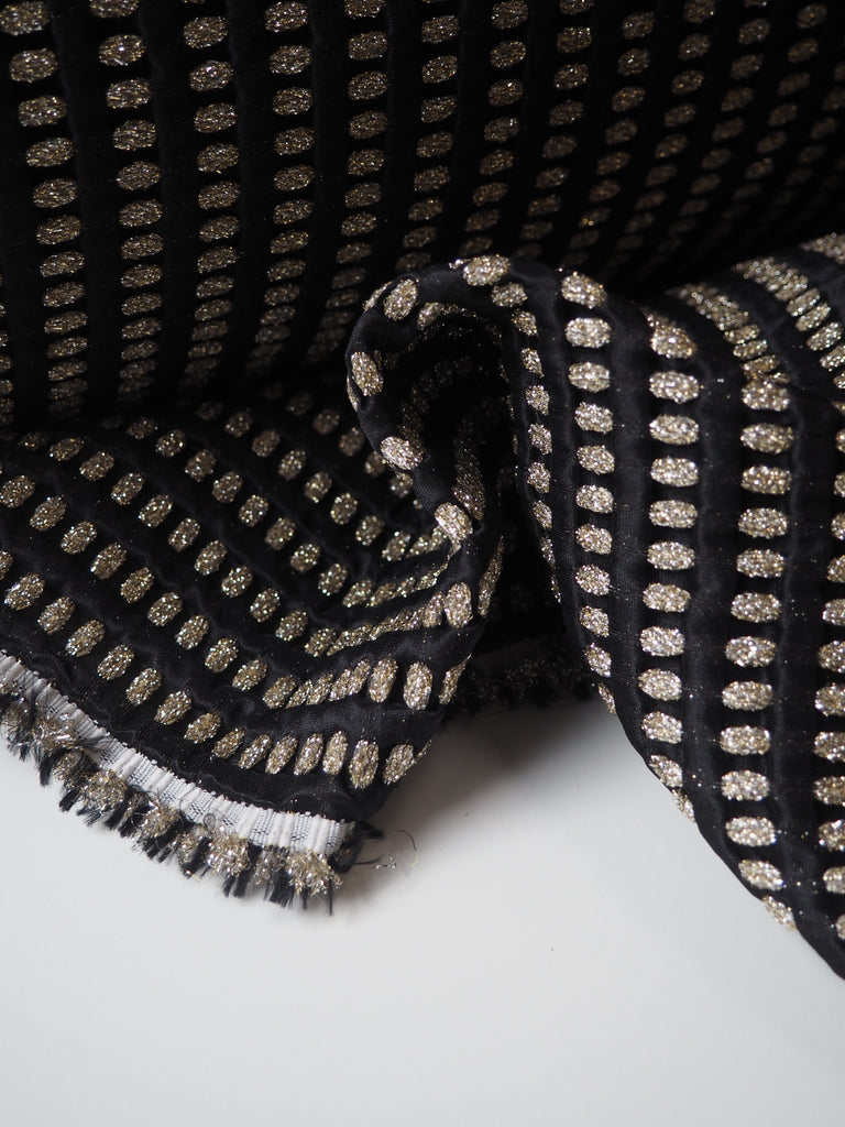 Black + Gold Metallic Jacquard