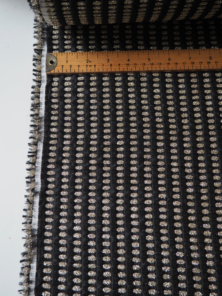 Black + Gold Metallic Jacquard
