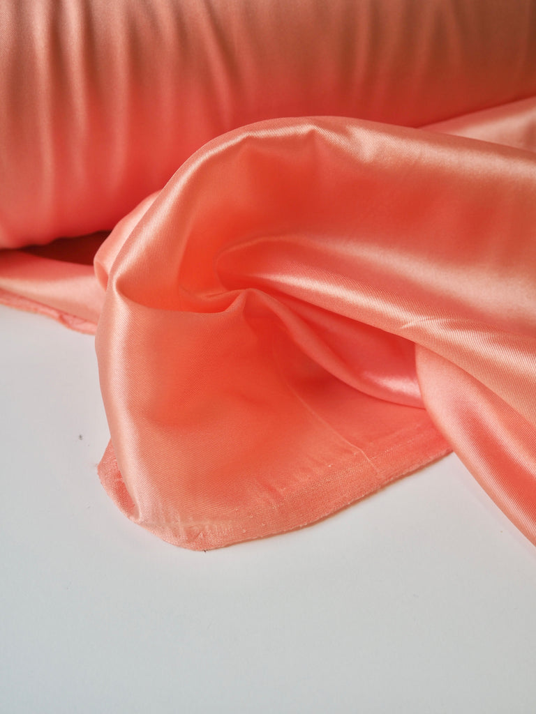 Peach Stretch Acetate Satin Twill Lining