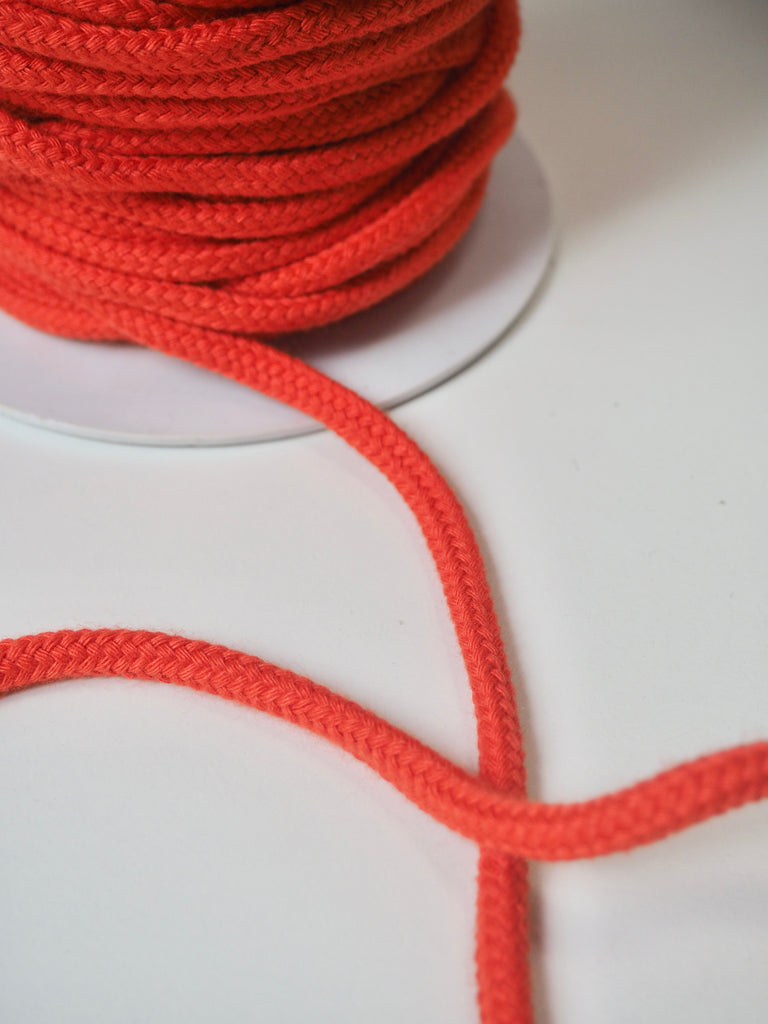 Scarlet Cotton Blend Braided Cord 6mm